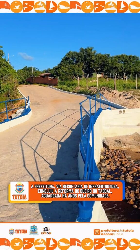 Ponte do povoado Taboel em Tutoia reformada pela gestão do prefeito Viriato Cardoso