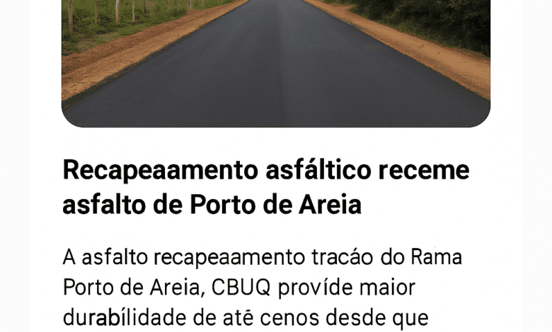 Asfalto novo no ramal Porto de Areia em Tutóia